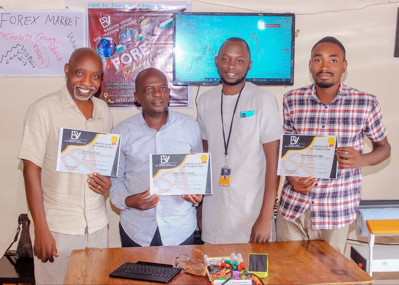 First graduating cohort of Babson Vision and Training Services Ltd holding certificates of completion, 2023
